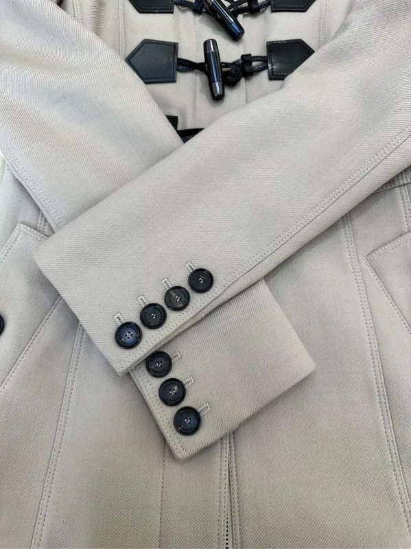 Burberry Burberry Khaki Wool Double-Breasted Long Coat Size S / US 4 / IT 40 - 6 Thumbnail