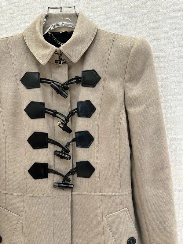 Burberry Burberry Khaki Wool Double-Breasted Long Coat Size S / US 4 / IT 40 - 3 Thumbnail