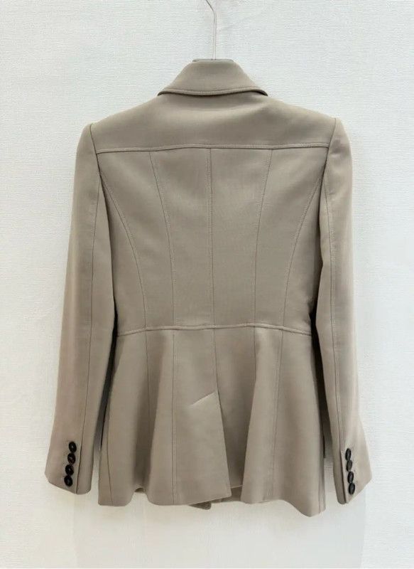 Burberry Burberry Khaki Wool Double-Breasted Long Coat Size S / US 4 / IT 40 - 2 Thumbnail