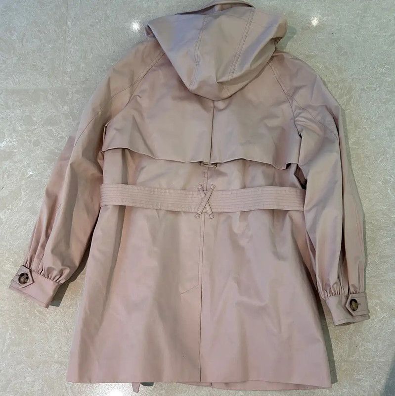 Burberry Burberry Pink Cotton Women's Trench Coat Size M / US 6-8 / IT 42-44 - 2 Thumbnail