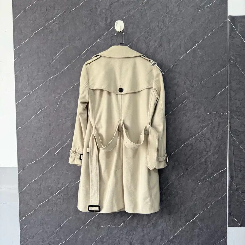 Burberry Burberry Khaki Cotton Women's Trench Coat Size ONE SIZE - 2 Thumbnail