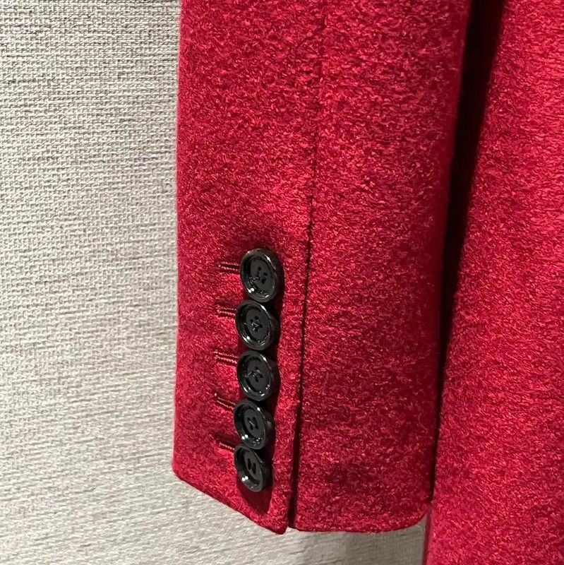 Burberry Burberry Red Wool Long Coat for Women Size S / US 4 / IT 40 - 7 Thumbnail