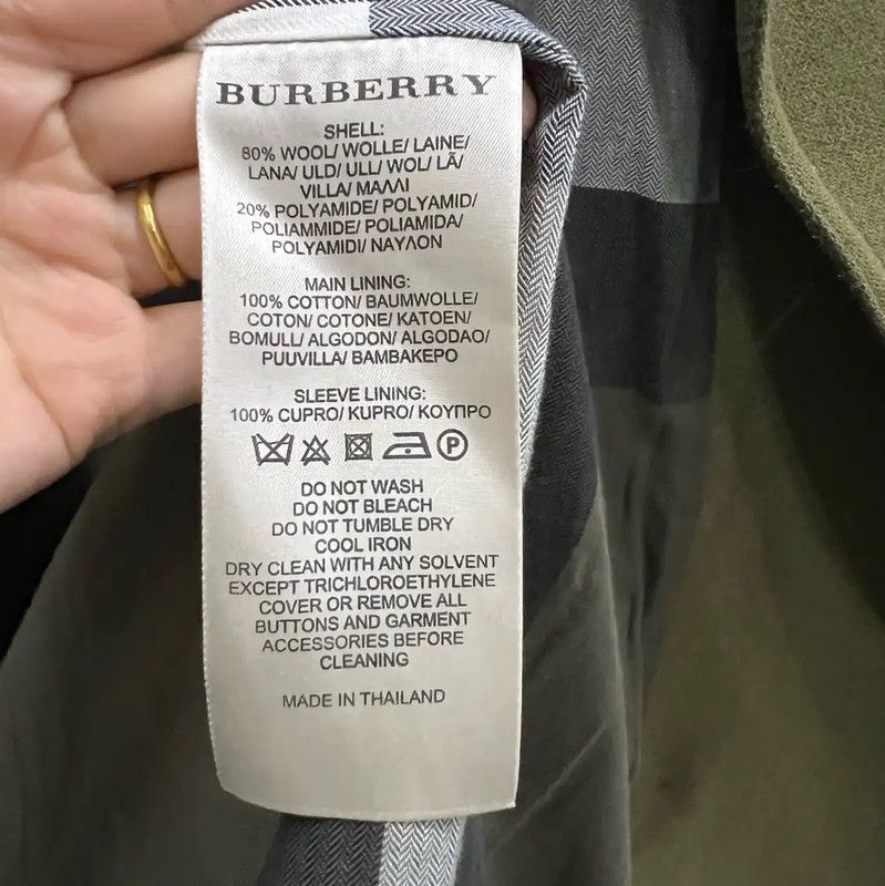 Burberry Burberry Green Cotton Women's Short Coat Size ONE SIZE - 3 Thumbnail