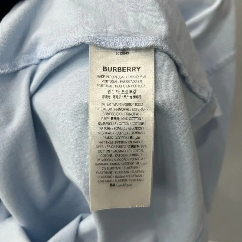 Burberry Burberry Summer XS Blue Cotton Short Sleeve T-Shirt Size XS / US 0-2 / IT 36-38 - 4 Thumbnail