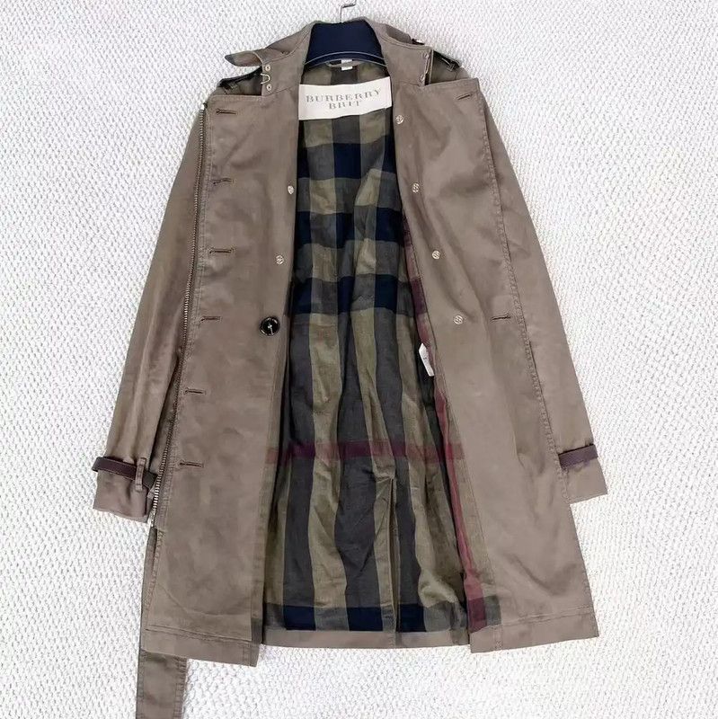 Burberry Burberry Khaki Cotton Blend Trench Coat Size S / US 4 / IT 40 - 4 Thumbnail