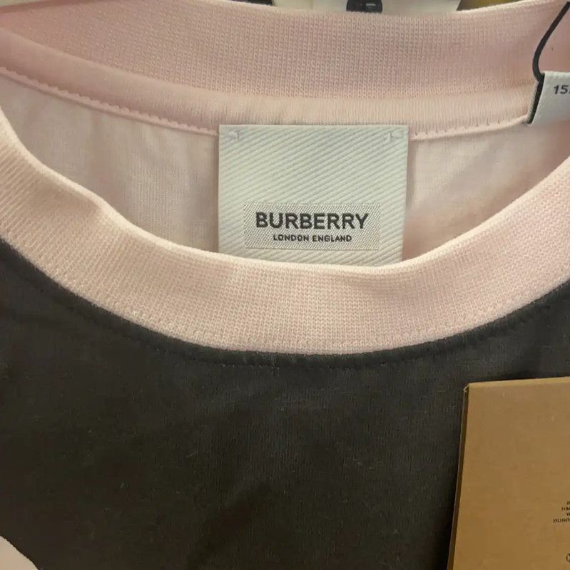 Burberry Burberry Pink Cotton T-Shirt with Deer Graphic Size XXS / US 00 / IT 34 - 4 Thumbnail