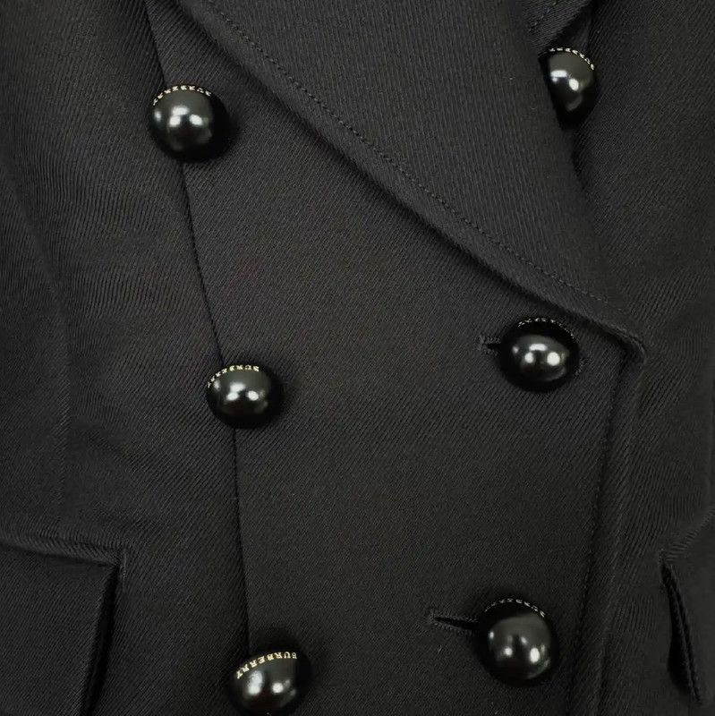 Burberry Burberry Women's Black Double-Breasted Coat Size S / US 4 / IT 40 - 6 Thumbnail