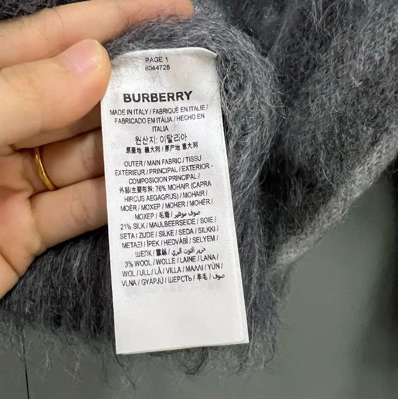 Burberry Burberry Gray Wool Long Sleeve Knit Sweater Size S / US 4 / IT 40 - 3 Thumbnail