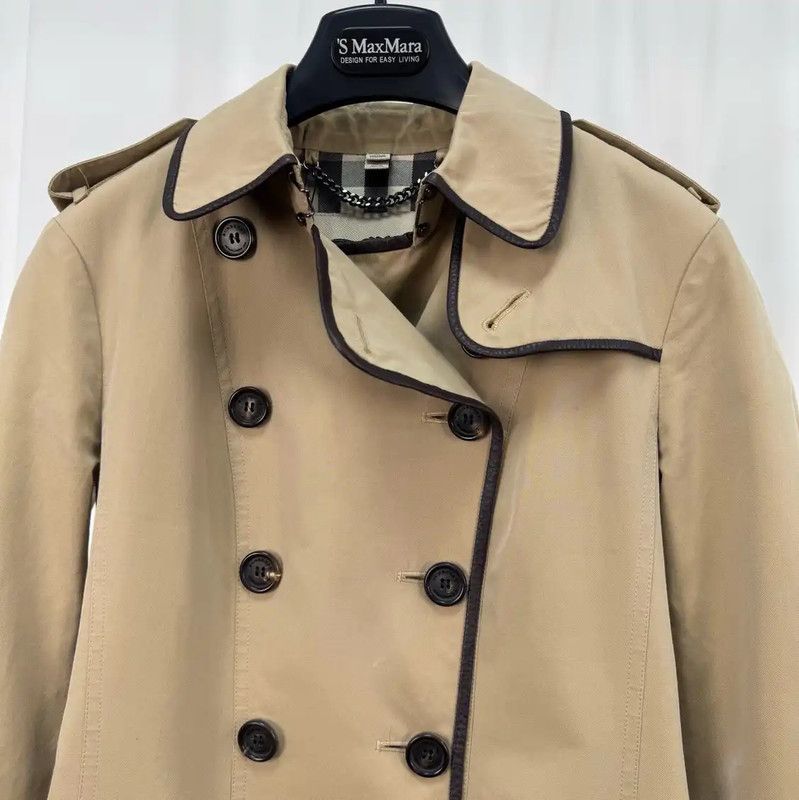 Burberry Burberry Khaki Cotton Double-Breasted Trench Coat Size M / US 6-8 / IT 42-44 - 3 Thumbnail