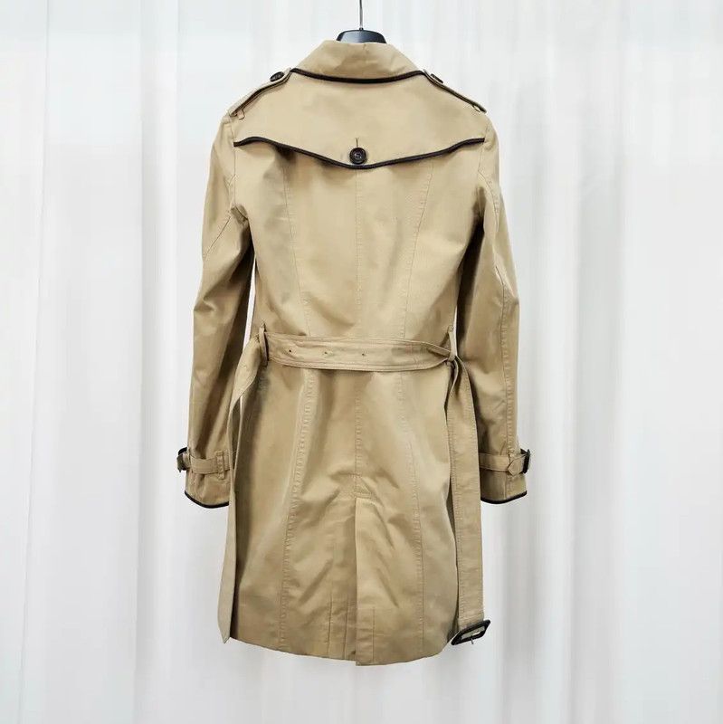 Burberry Burberry Khaki Cotton Double-Breasted Trench Coat Size M / US 6-8 / IT 42-44 - 2 Thumbnail