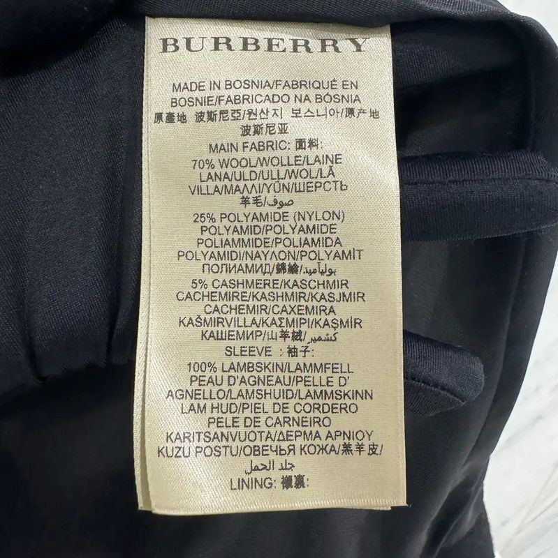 Burberry Burberry Double-Breasted Black Wool Coat for Women Size L / US 10 / IT 46 - 5 Thumbnail