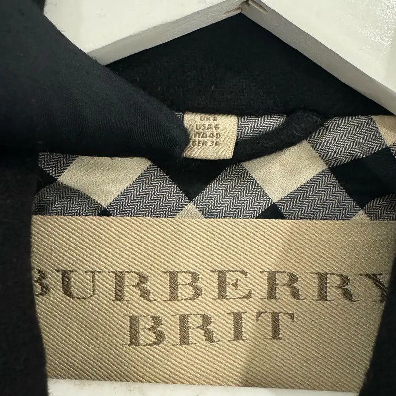 Burberry Burberry Double-Breasted Black Wool Coat for Women Size L / US 10 / IT 46 - 6 Thumbnail