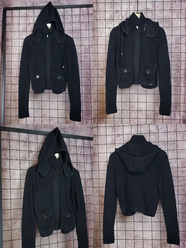 Burberry Burberry Black Logo Hooded Long Sleeve Knit Top Size S / US 4 / IT 40 - 2 Thumbnail