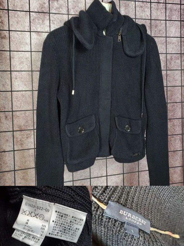 Burberry Burberry Black Logo Hooded Long Sleeve Knit Top Size S / US 4 / IT 40 - 4 Thumbnail