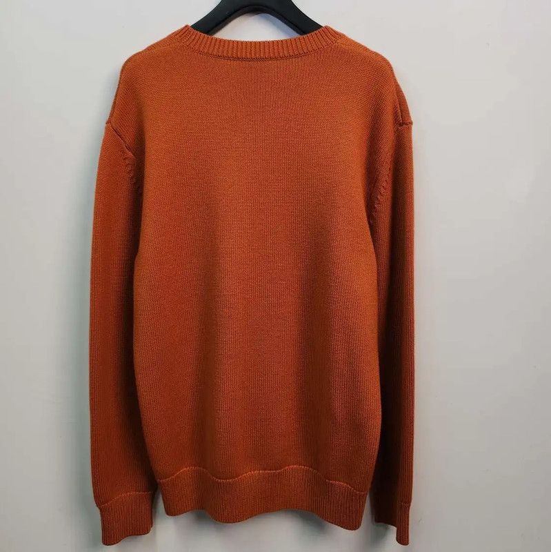 Burberry Burberry Orange Knit Sweater with Logo Design Size M / US 6-8 / IT 42-44 - 2 Thumbnail