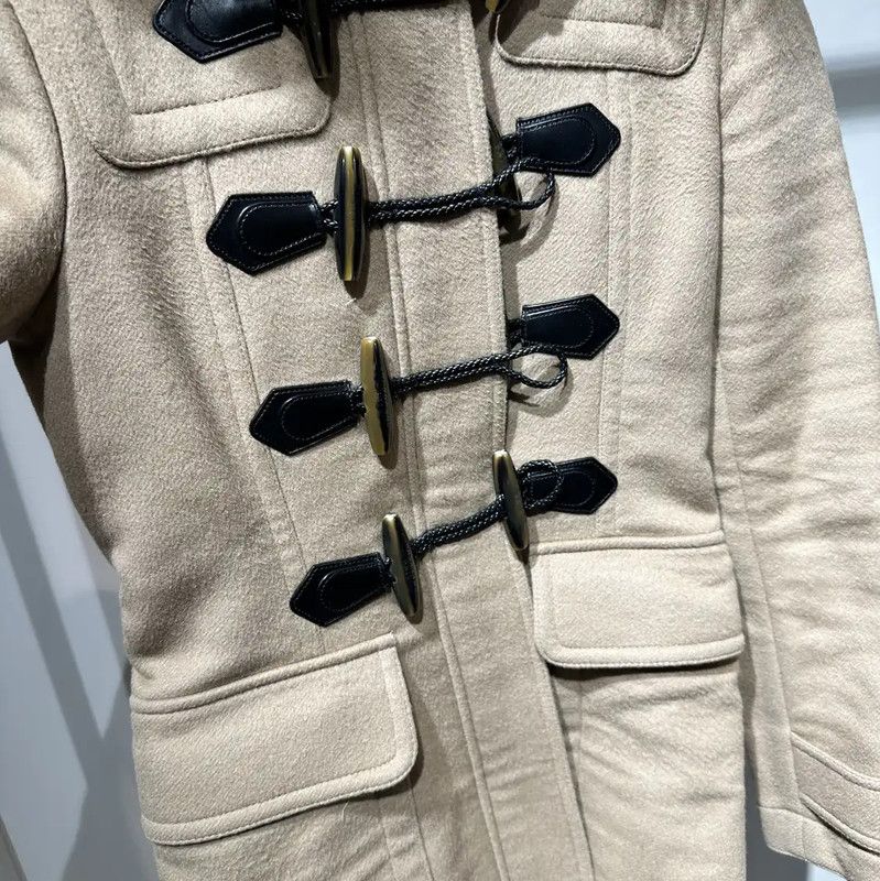 Burberry Burberry Khaki Wool Long Coat for Women Size S / US 4 / IT 40 - 5 Thumbnail