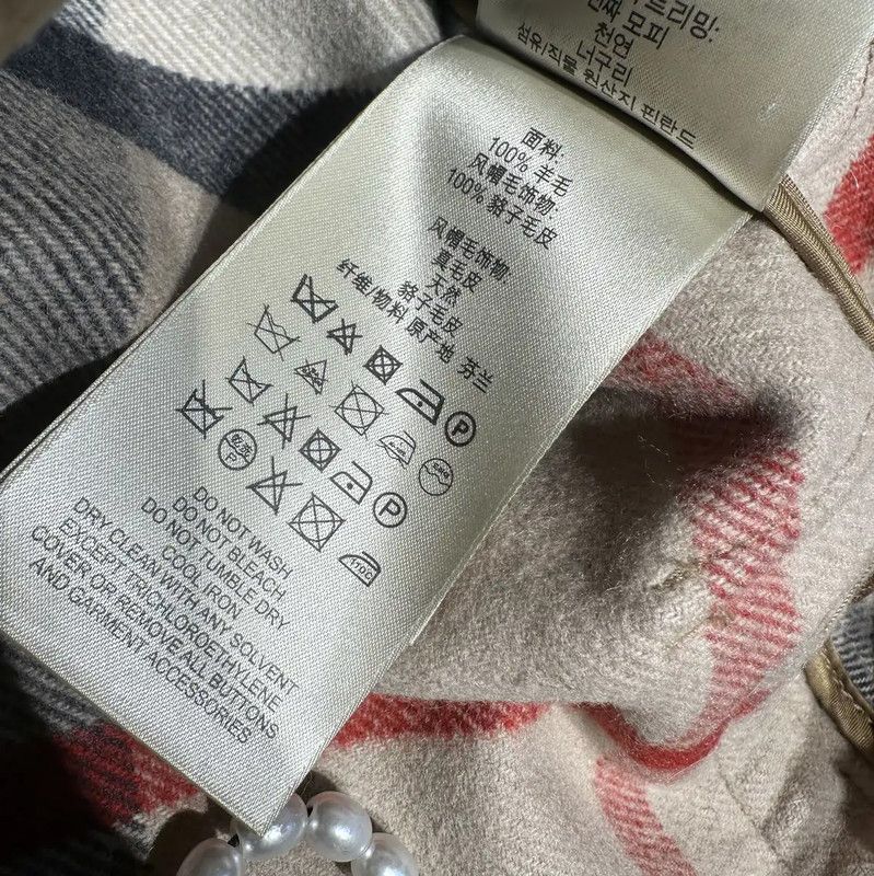 Burberry Burberry Khaki Wool Long Coat for Women Size S / US 4 / IT 40 - 8 Thumbnail