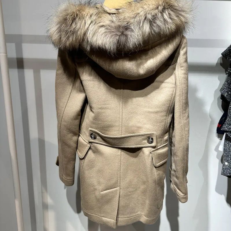 Burberry Burberry Khaki Wool Long Coat for Women Size S / US 4 / IT 40 - 4 Thumbnail