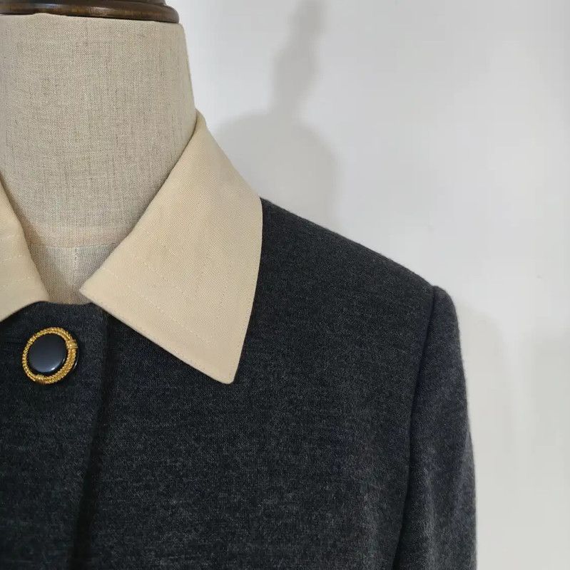 Burberry Burberry Gray Wool Long Sleeve Dress Size M / US 6-8 / IT 42-44 - 3 Thumbnail