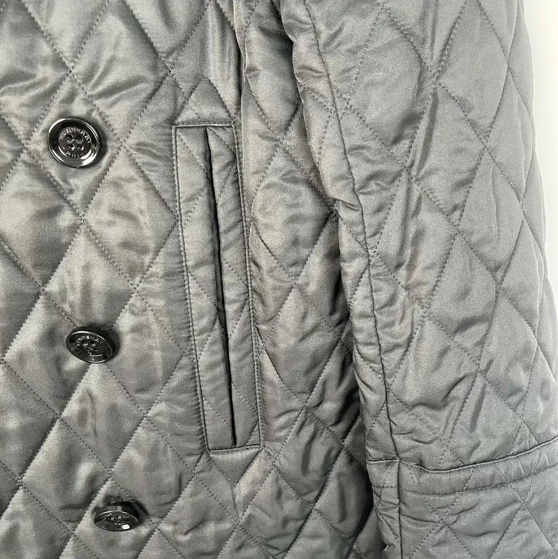 Burberry Burberry Black Quilted Mid-Length Cotton Jacket Size XS / US 0-2 / IT 36-38 - 4 Thumbnail
