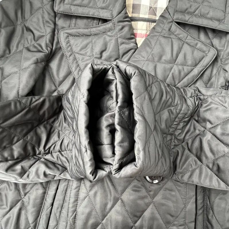 Burberry Burberry Black Quilted Mid-Length Cotton Jacket Size XS / US 0-2 / IT 36-38 - 5 Thumbnail