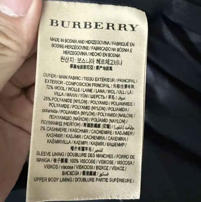 Burberry Burberry Women's Black Wool Short Coat Size ONE SIZE - 5 Thumbnail