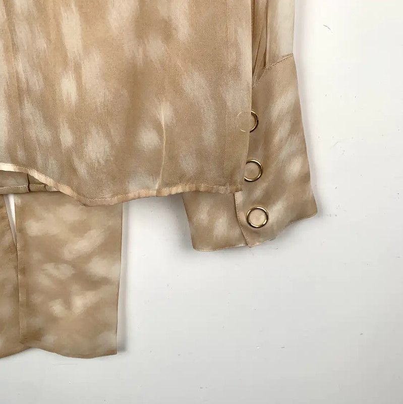 Burberry Burberry Silk Shirt in Light Brown Size XS / US 0-2 / IT 36-38 - 5 Thumbnail