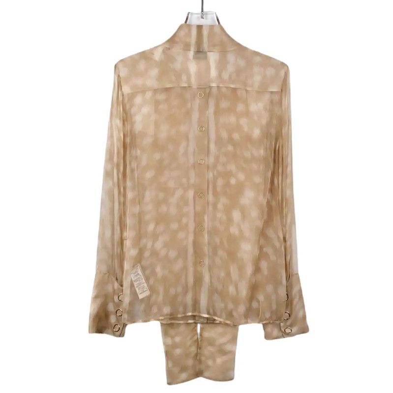 Burberry Burberry Silk Shirt in Light Brown Size XS / US 0-2 / IT 36-38 - 2 Thumbnail