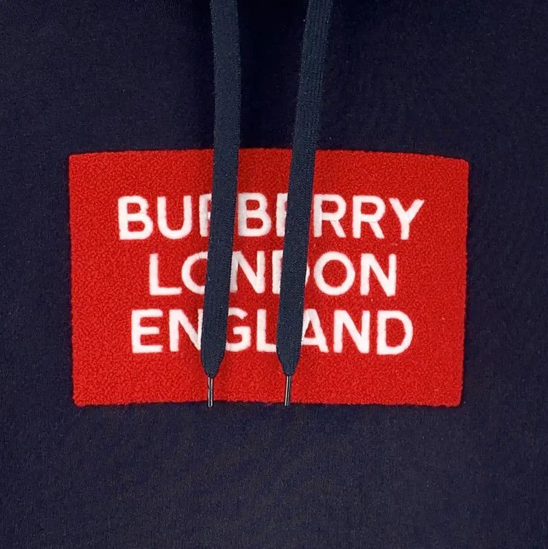 Burberry Burberry Women's Navy Cotton Hoodie with Logo Size M / US 6-8 / IT 42-44 - 4 Thumbnail
