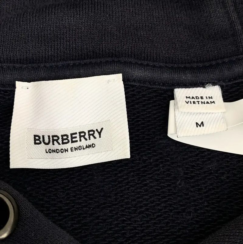 Burberry Burberry Women's Navy Cotton Hoodie with Logo Size M / US 6-8 / IT 42-44 - 6 Thumbnail