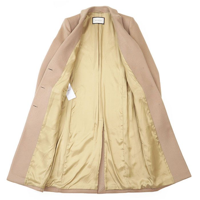 Gucci Gucci Gucci 100% Wool Coat Leather Outerwear 455739 ZGW07 DUTY FREE for USA Size ONE SIZE - 8 Thumbnail