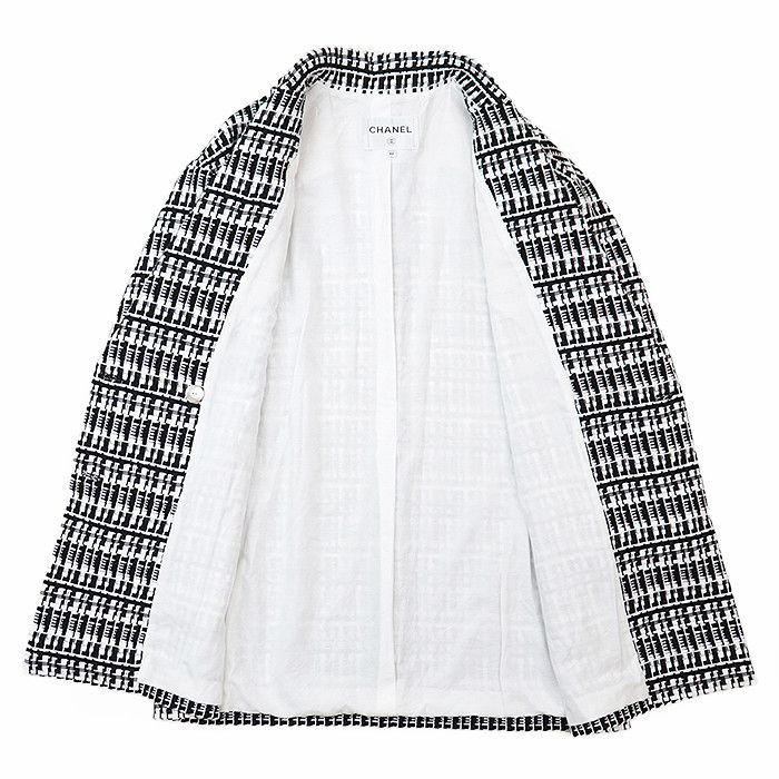 Chanel Chanel Chanel P78886 Tweed Long Jacket Cotton Outerwear P78886 DUTY FREE for USA Size ONE SIZE - 6 Thumbnail