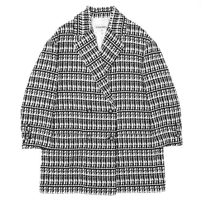 Chanel Chanel Chanel P78886 Tweed Long Jacket Cotton Outerwear P78886 DUTY FREE for USA Size ONE SIZE - 11 Thumbnail