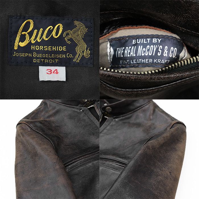 Other Other The REAL McCOY'S Buco J-100 Leather Jacket Leather Outerwear J-100 DUTY FREE for USA Size ONE SIZE - 10 Thumbnail