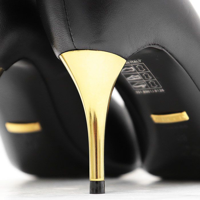 Gucci Gucci Gucci NAPPA CHARLOTTE NERO Nappa Leather Pumps Leather Shoes 716687 DUTY FREE for USA Size ONE SIZE - 8 Thumbnail