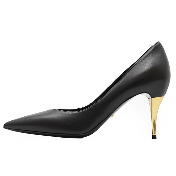 Gucci Gucci Gucci NAPPA CHARLOTTE NERO Nappa Leather Pumps Leather Shoes 716687 DUTY FREE for USA Size ONE SIZE - 3 Thumbnail