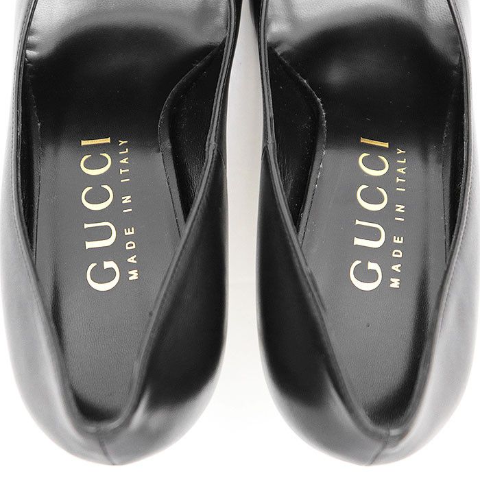 Gucci Gucci Gucci NAPPA CHARLOTTE NERO Nappa Leather Pumps Leather Shoes 716687 DUTY FREE for USA Size ONE SIZE - 13 Thumbnail