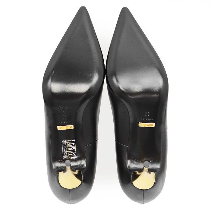 Gucci Gucci Gucci NAPPA CHARLOTTE NERO Nappa Leather Pumps Leather Shoes 716687 DUTY FREE for USA Size ONE SIZE - 6 Thumbnail