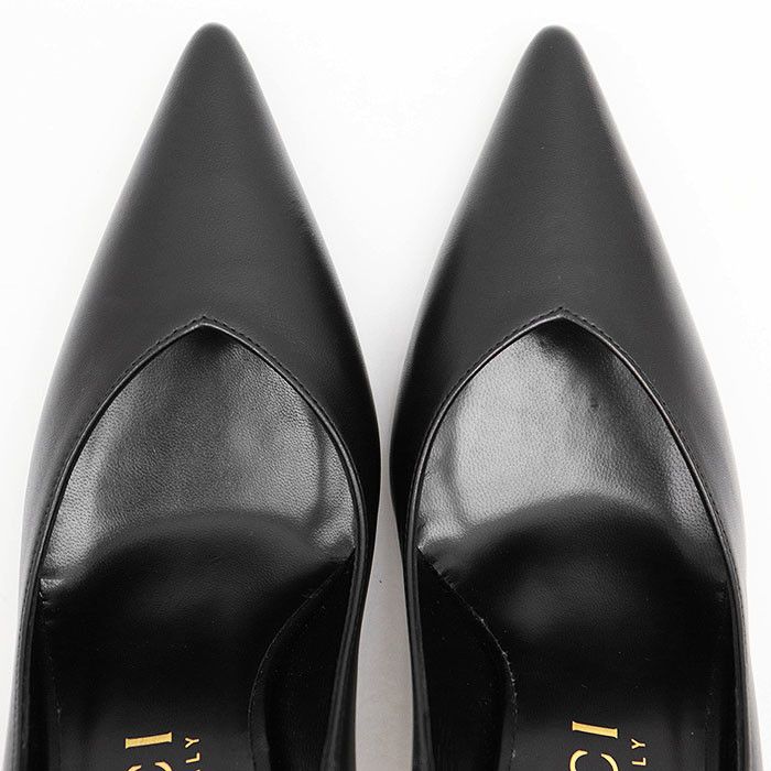 Gucci Gucci Gucci NAPPA CHARLOTTE NERO Nappa Leather Pumps Leather Shoes 716687 DUTY FREE for USA Size ONE SIZE - 12 Thumbnail