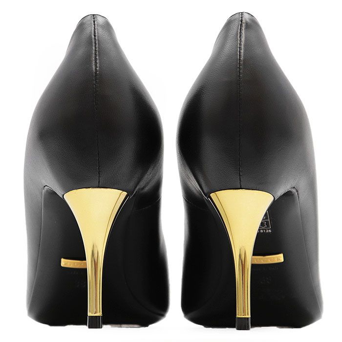 Gucci Gucci Gucci NAPPA CHARLOTTE NERO Nappa Leather Pumps Leather Shoes 716687 DUTY FREE for USA Size ONE SIZE - 7 Thumbnail