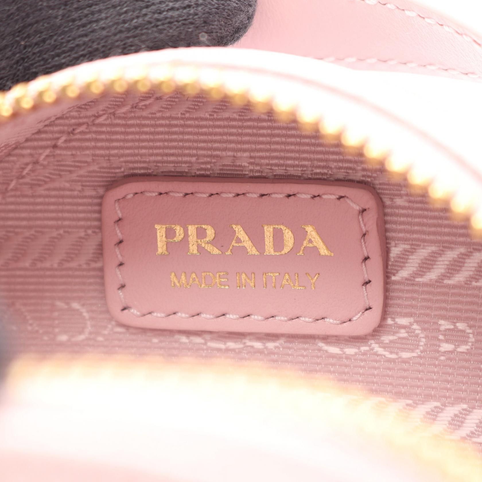 Prada Prada Saffiano Triangle Mini Pouch Saffiano Leather Shoulder Bag Leather Shoulder Bag 1NR023 DUTY FREE for USA