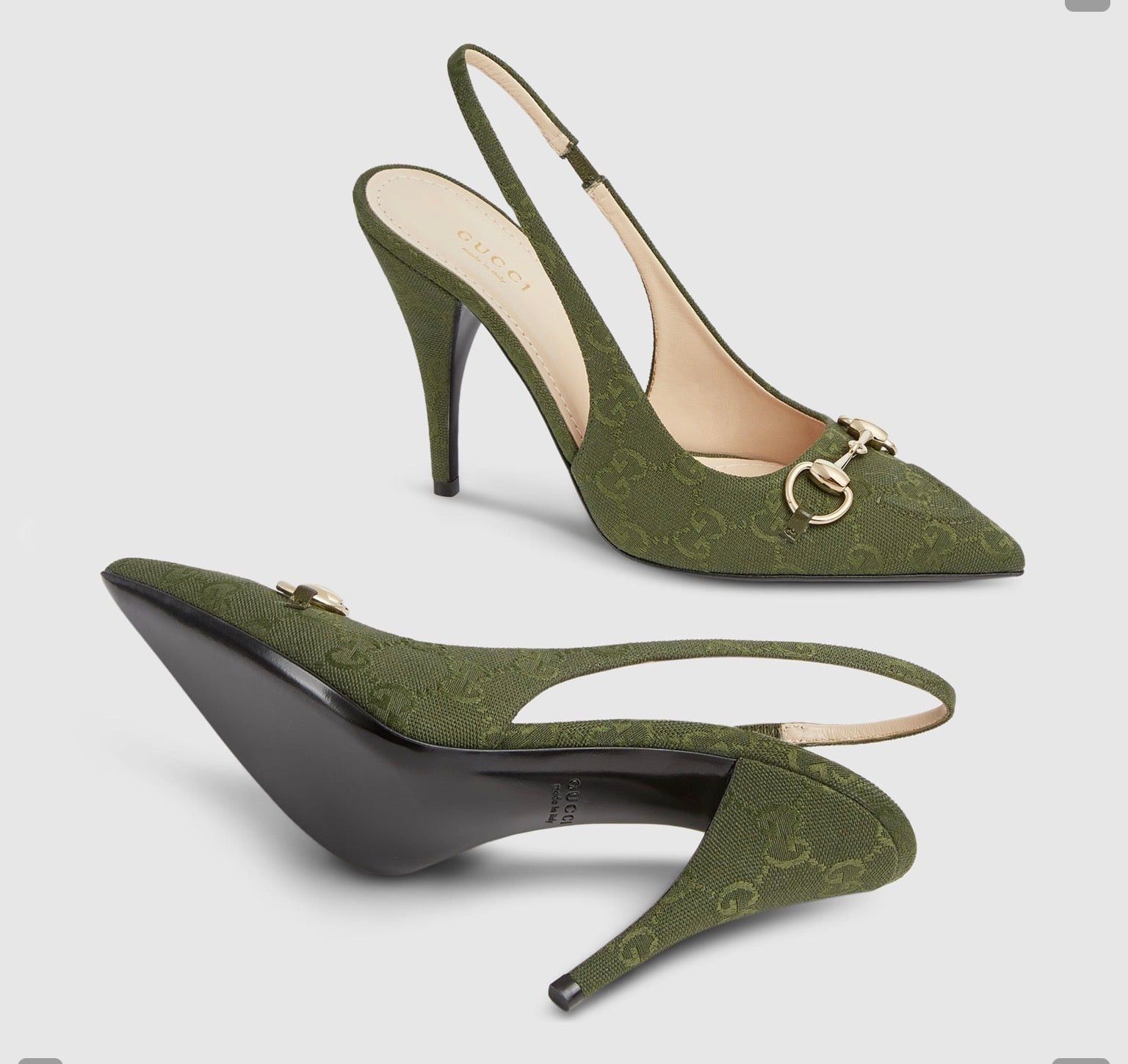 Gucci Gucci Horsebit GG Slingback Pumps SIZE 40 Size ONE SIZE - 4 Thumbnail
