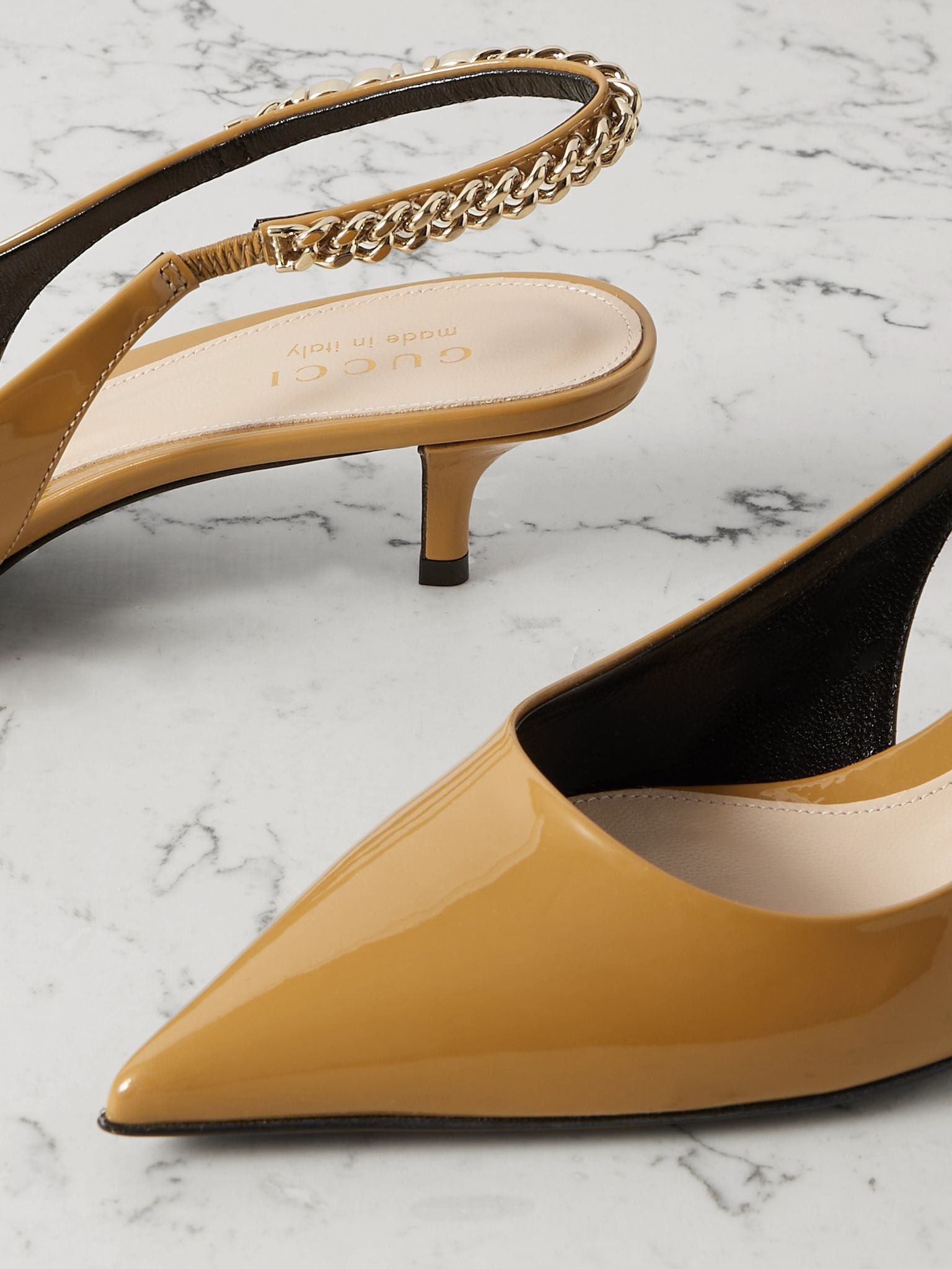 Gucci Gucci Signoria Leather Pumps SIZE 38 Size ONE SIZE - 3 Thumbnail