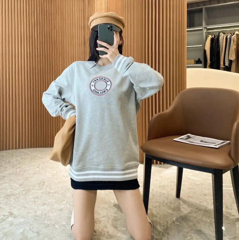 Burberry Burberry Gray Cotton Women’s Sweatshirt Size S / US 4 / IT 40 - 9 Thumbnail