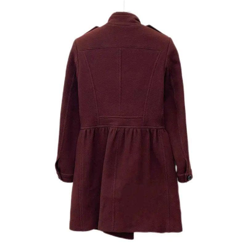 Burberry Burberry Red Wool Women's Coat Size S / US 4 / IT 40 - 2 Thumbnail