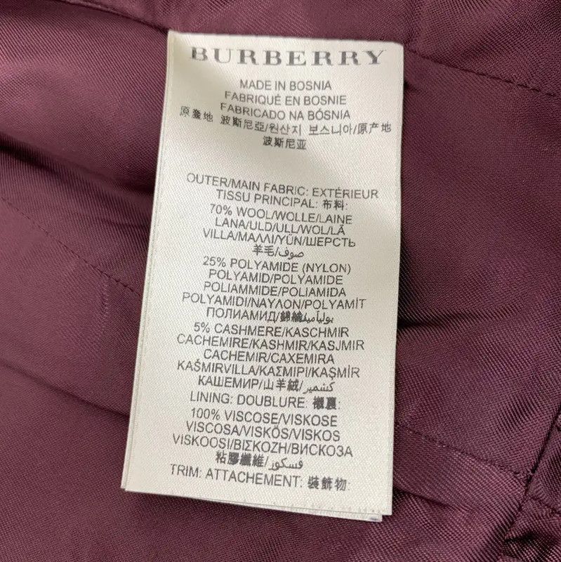 Burberry Burberry Red Wool Women's Coat Size S / US 4 / IT 40 - 8 Thumbnail