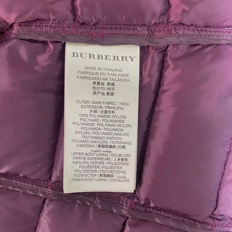 Burberry Burberry Purple Nylon Women's Down Jacket Size XS / US 0-2 / IT 36-38 - 8 Thumbnail