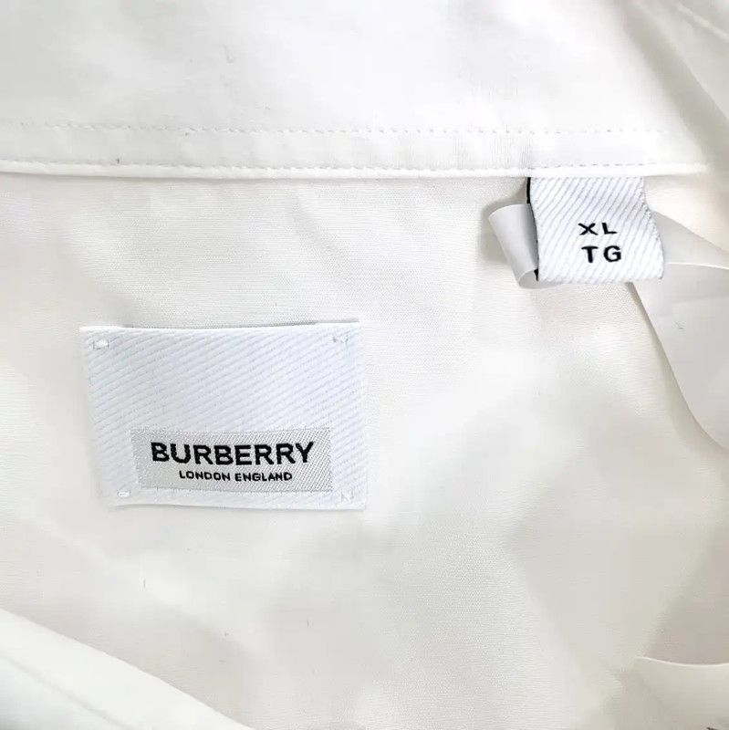Burberry Burberry White Cotton Long Sleeve Shirt Size XL / US 12-14 / IT 48-50 - 5 Thumbnail