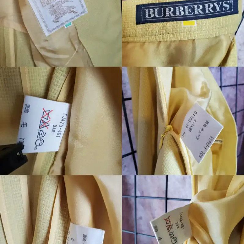 Burberry Burberry Yellow Wool Blend Short Sleeve Cardigan Size M / US 6-8 / IT 42-44 - 9 Thumbnail