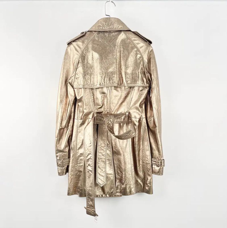 Burberry Burberry S Gold Women's Trench Coat Size S / US 4 / IT 40 - 2 Thumbnail